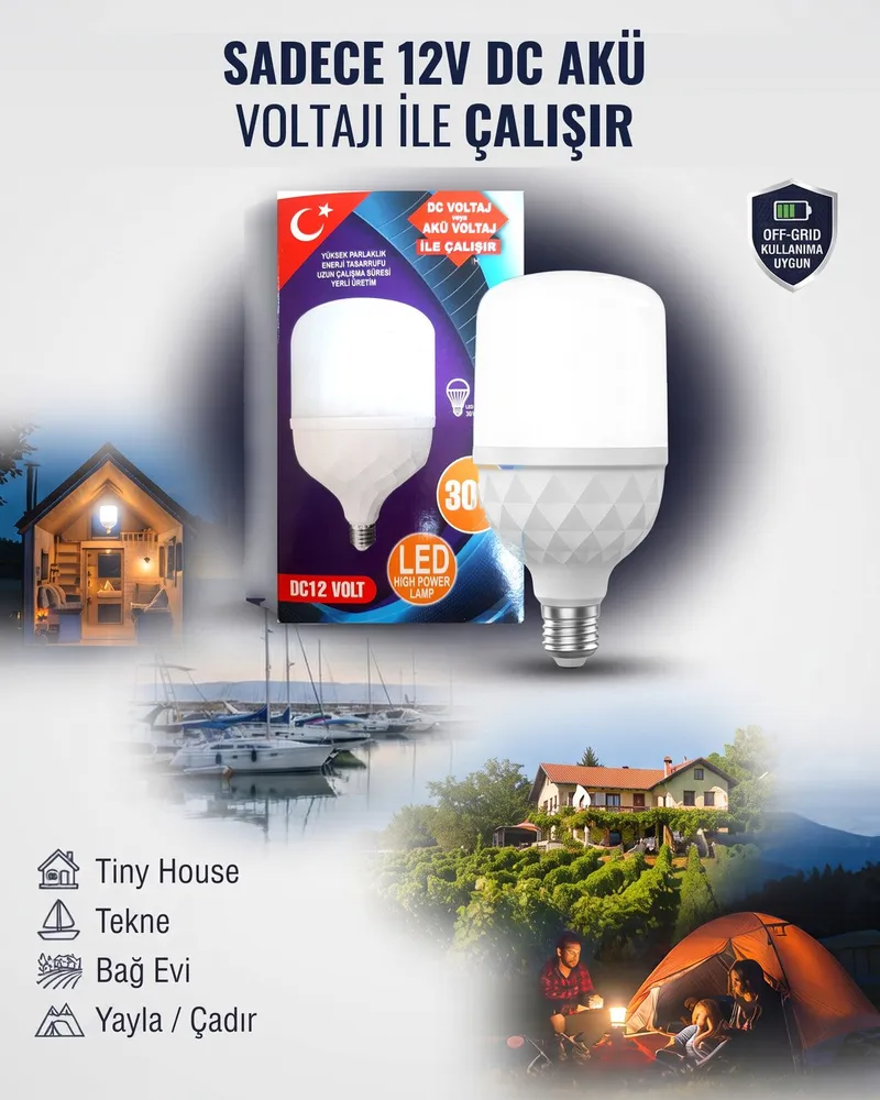 30W Torch kasa DC 12V LED ampul